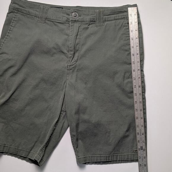 O’Neill Men's Standard Fit Twill Chino Shorts, Casual Summer Olive Green Size 30 - Picture 11 of 13